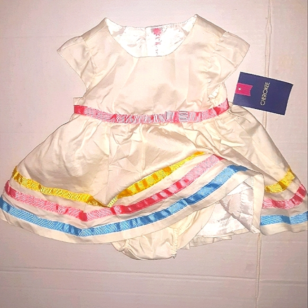 NWT Beautiful Baby Girl Spring Dress/bloomer set. Great Easter set. Newborn 3mo